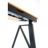 Bureau assis-debout plateau en bois massif Eddy