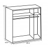 Armoire enfant moderne béton clair/graphite Wembley