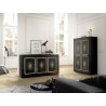 Buffet/bahut moderne 160 cm laqué avec sérigraphie Ysalis