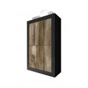 Vaisselier/argentier contemporain noir mat/chêne péro Celtika