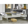 Lit adulte contemporain blanc/gris Esmeralda