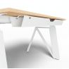 Bureau assis-debout plateau en bois massif Eddy