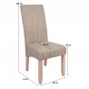 Chaise de salle à manger en tissu (lot de 2) Dinard