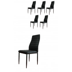 Chaise de salle à manger moderne coloris noir (lot de 6) Nantis