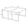 Bureau bench moderne Alexis