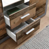 Armoire adulte contemporaine 151 cm chêne foncé/béton Jérome