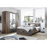 Armoire adulte contemporaine 159 cm chêne foncé/béton New Jersey