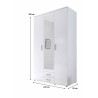 Armoire adulte contemporaine 120 cm Clarissa