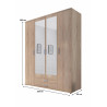 Armoire adulte contemporaine 159 cm Clarissa