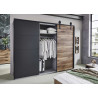 Armoire adulte industrielle chêne foncé/graphite Edmond