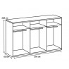 Armoire adulte industrielle chêne foncé/graphite Edmond