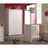 Armoire 2 portes contemporaine coloris bouleau clair Melby