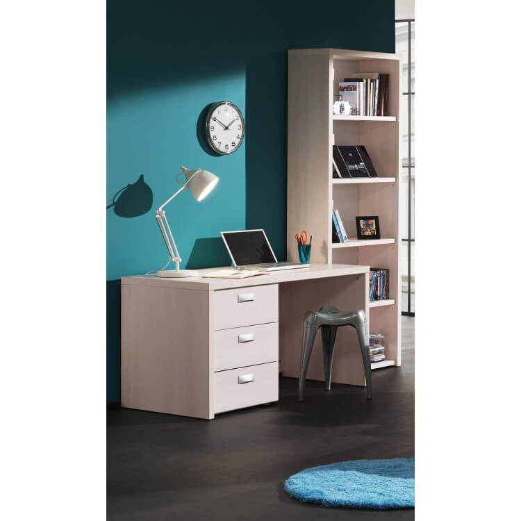 Etagère contemporaine 5 niveaux coloris bouleau clair Melby