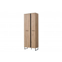 Armoire d'entrée style industrielle chêne/noir Hemingway