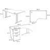 Bureau d'angle moderne blanc Alex