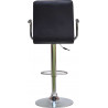 Tabouret de bar moderne en PU noir (lot de 2) Josie