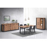 Buffet/bahut style industriel chêne/noir Esteline