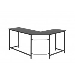 Bureau d'angle industriel coloris noir Helsinki