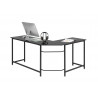 Bureau d'angle industriel coloris noir Helsinki