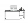 Bureau d'angle industriel coloris noir Helsinki