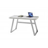 Bureau droit industriel blanc laqué mat Mistral