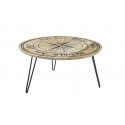 Table basse ronde industrielle en manguier Anapurna