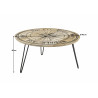 Table basse ronde industrielle en manguier Anapurna