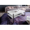 Table basse moderne laqué blanc mat Alesio