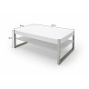 Table basse moderne laqué blanc mat Alesio