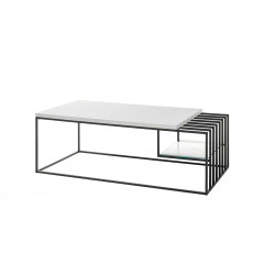 Table basse industrielle laqué blanc mat Spencer