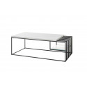 Table basse industrielle laqué blanc mat Spencer