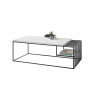 Table basse industrielle laqué blanc mat Spencer