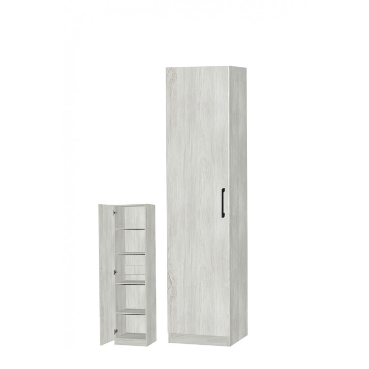 Armoire de rangement 1 porte 40 cm chêne gris Melina