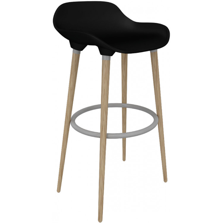 Tabouret scandinave piétement chêne massif Maelle