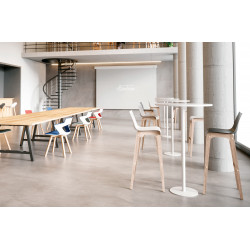 Tabouret scandinave piétement chêne massif Juliette