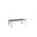 Table basse contemporaine blanc mat/béton Alberto