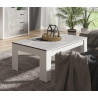 Table basse contemporaine blanc mat/béton Alberto