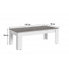 Table basse contemporaine blanc mat/béton Alberto