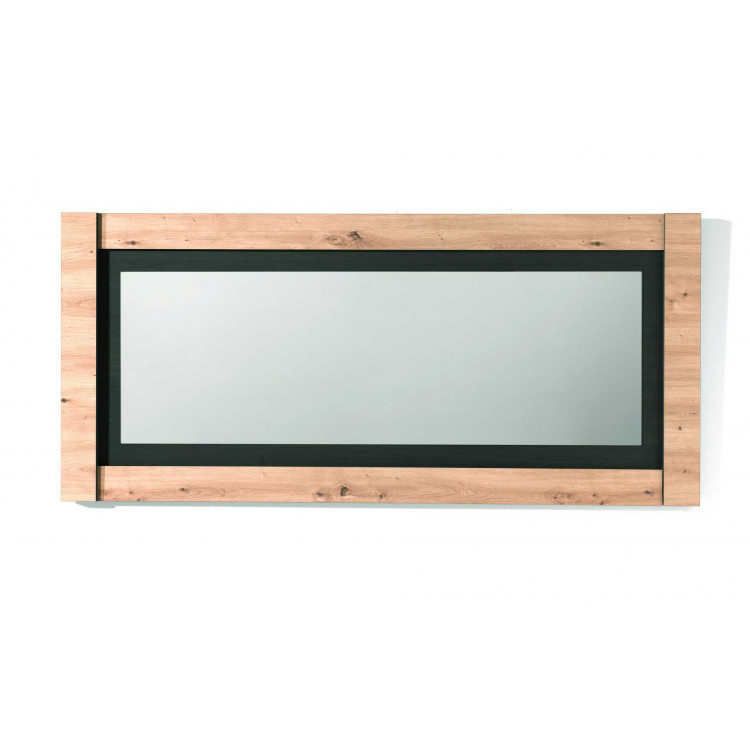 Miroir de salle à manger 180 cm chêne/noir Auxerre