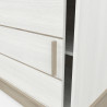 Buffet/bahut 200 cm style campagne chêne/blanc structuré Raphaella