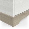 Table basse style campagne chêne/blanc structuré Raphaella