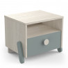 Chambre enfant style scandinave chêne clair/vert Venezia