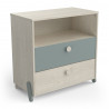 Chambre enfant style scandinave chêne clair/vert Venezia