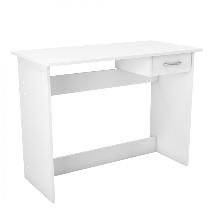 Bureau droit informatique contemporain blanc mat Annecy