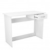 Bureau droit informatique contemporain blanc mat Annecy