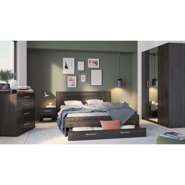 Chambre adulte contemporaine marron foncé Waterloo