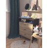 Meuble de rangement style industriel 3 tiroirs Cerise