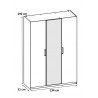 Armoire adulte contemporaine marron foncé Waterloo