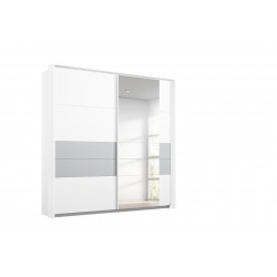 Armoire adulte moderne blanc/gris Preston