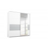 Armoire adulte moderne blanc/gris Preston